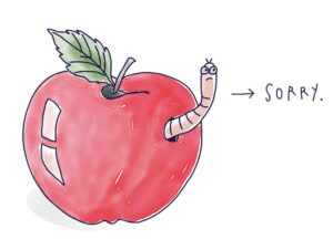 The worm at the core of the apple of life.