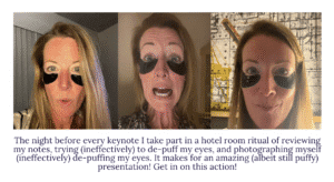 Just reviewing my notes the night before a keynote, that's all.