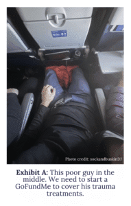 Armrest hog horror situation.